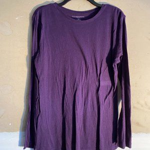 Liz Lange Maternity long sleeve purple shirt Sz XXL